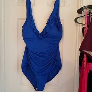 1 piece swimsuit size 16 Blue